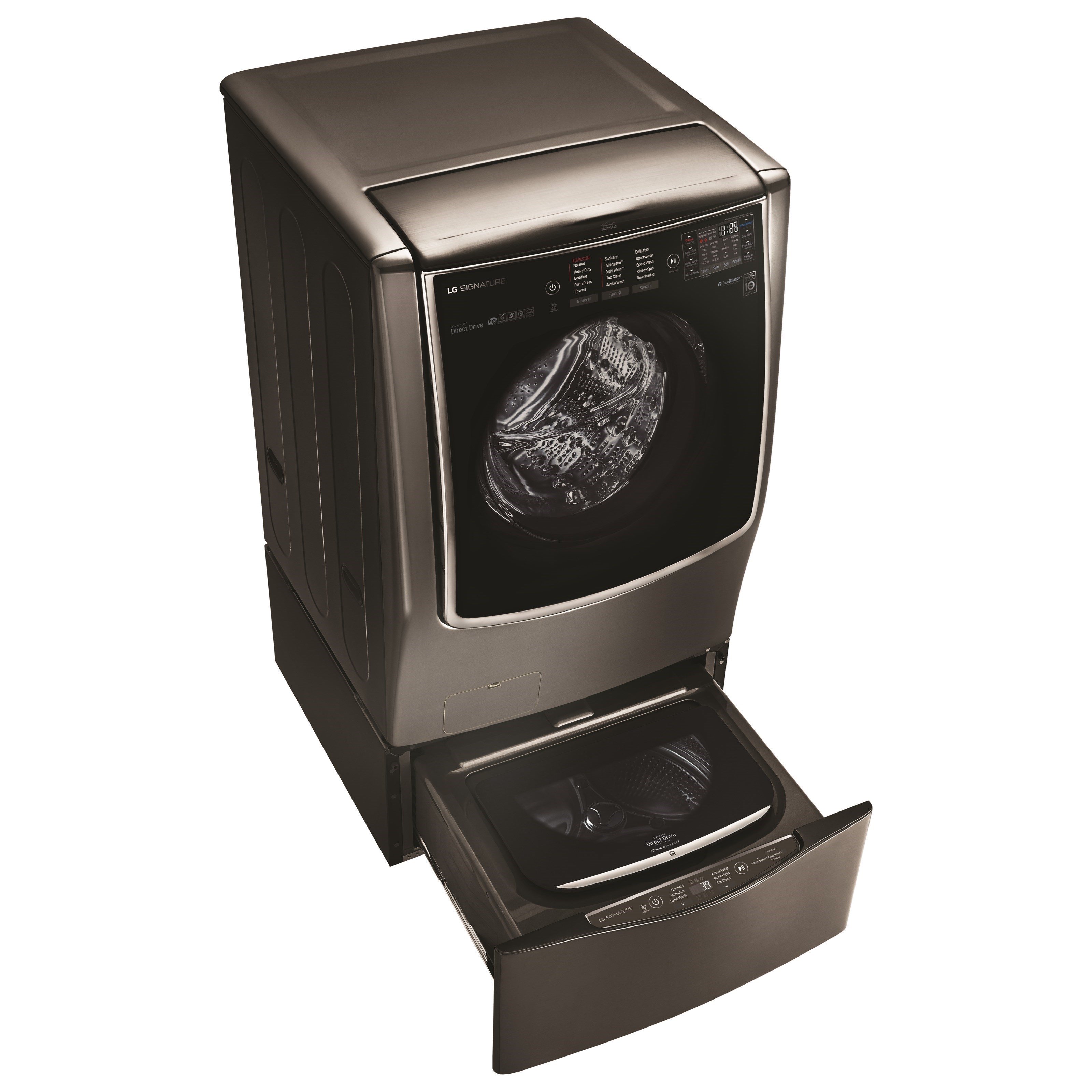 LG Appliances LG SIGNATURE 1.0 cu. ft. LG SideKick™ Pedestal Washer